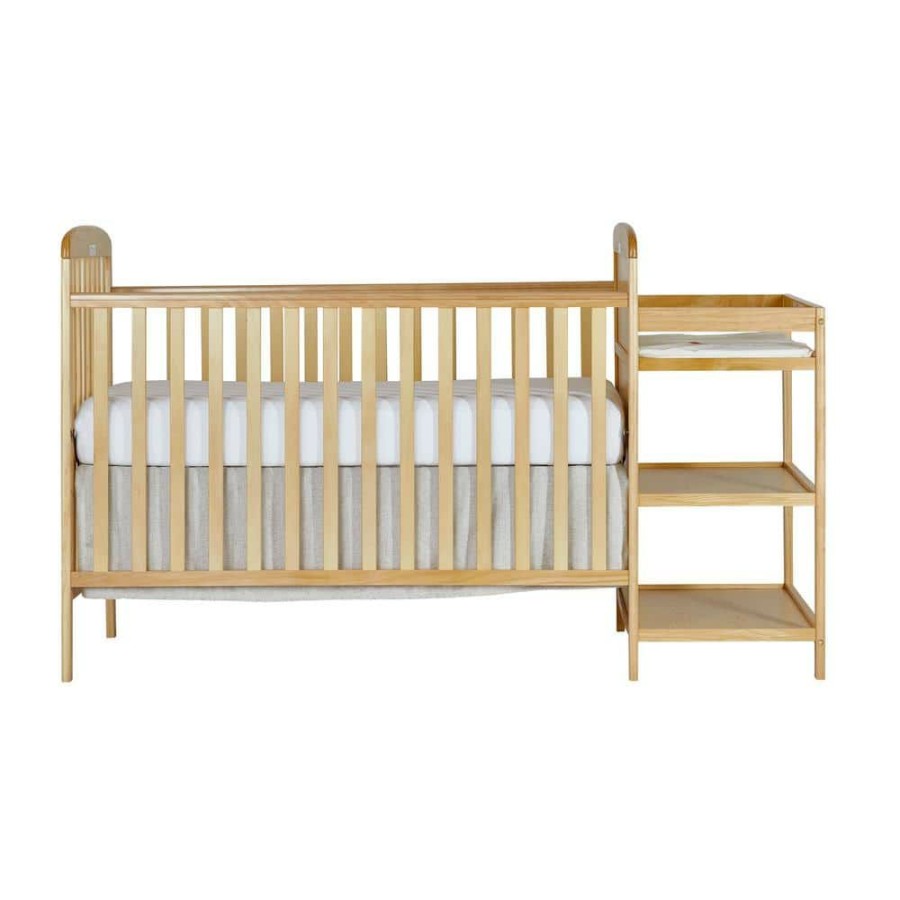 New * Anna 4-In-1 Natural Crib And Changing Table Combo By Dream On Me