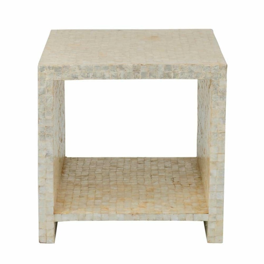 Hot * Martin 19 In. White Capiz Shell Accent Table By East At Main