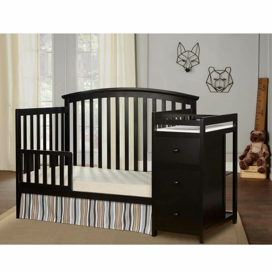 Best * Niko Black 5-In-1 Convertible Crib With Changer By Dream On Me