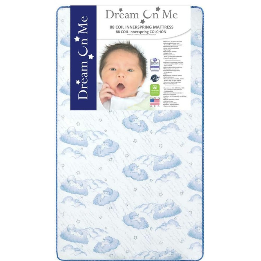 Online * Sweet Dreams 6 88 Coil Blue Spring Crib And Toddler Bed Mattress By Dream On Me