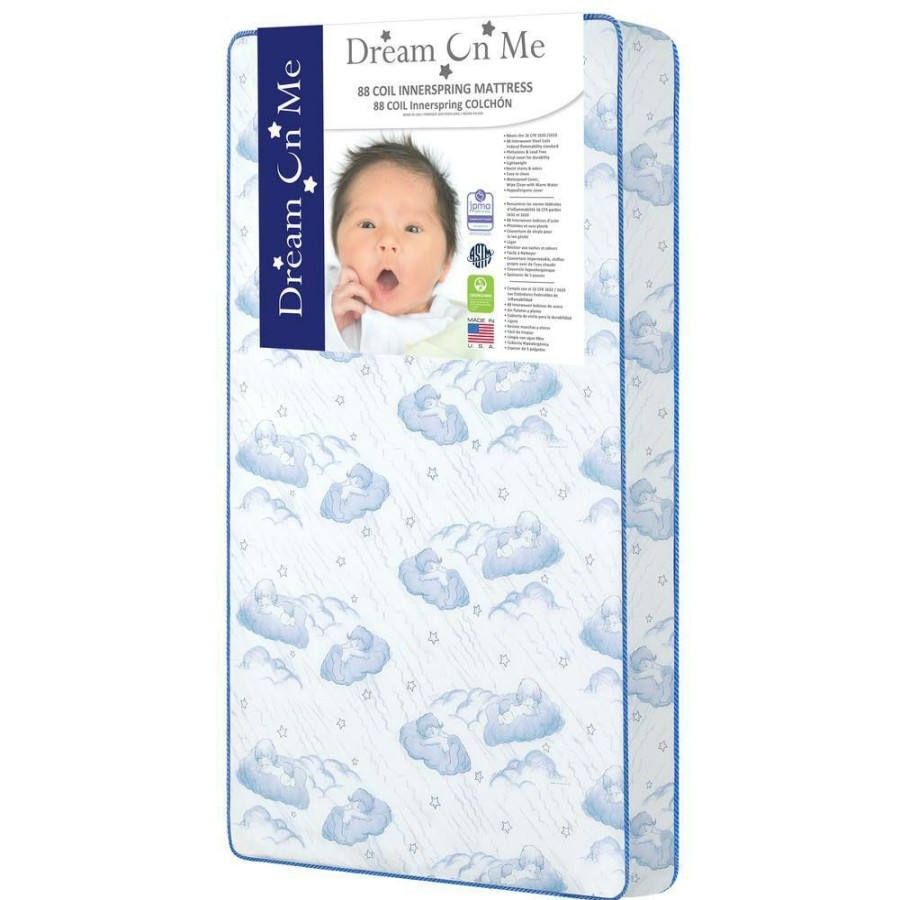 Online * Sweet Dreams 6 88 Coil Blue Spring Crib And Toddler Bed Mattress By Dream On Me