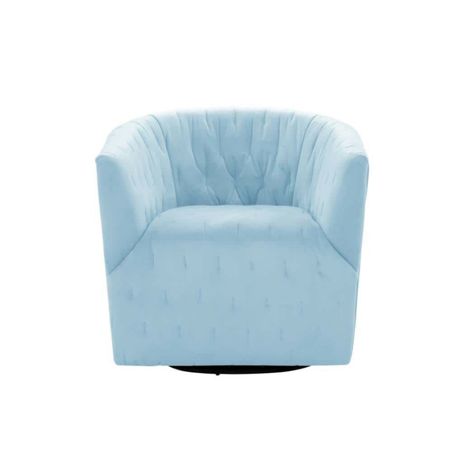 Online * Arlene Light Blue Accent Chair Upholstered Velvet By Shabby Chic