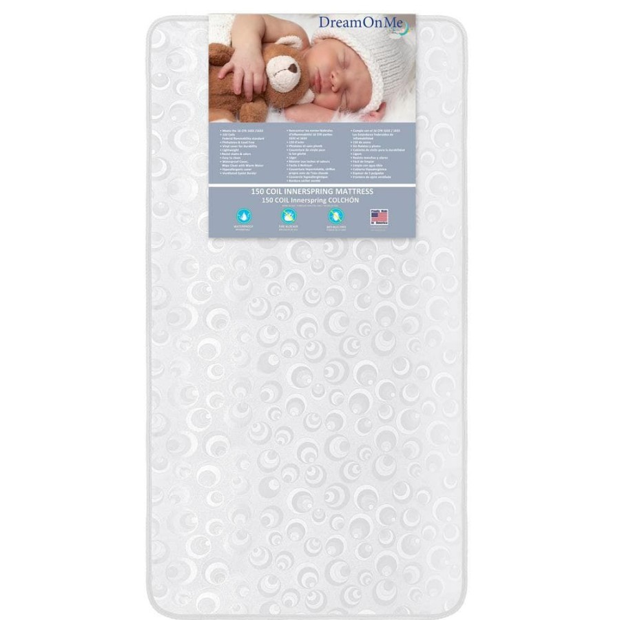 Hot * 150 Ultra Coil Inner White Spring Standard Crib And Toddler Mattress By Dream On Me