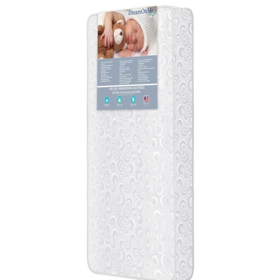 Hot * 150 Ultra Coil Inner White Spring Standard Crib And Toddler Mattress By Dream On Me