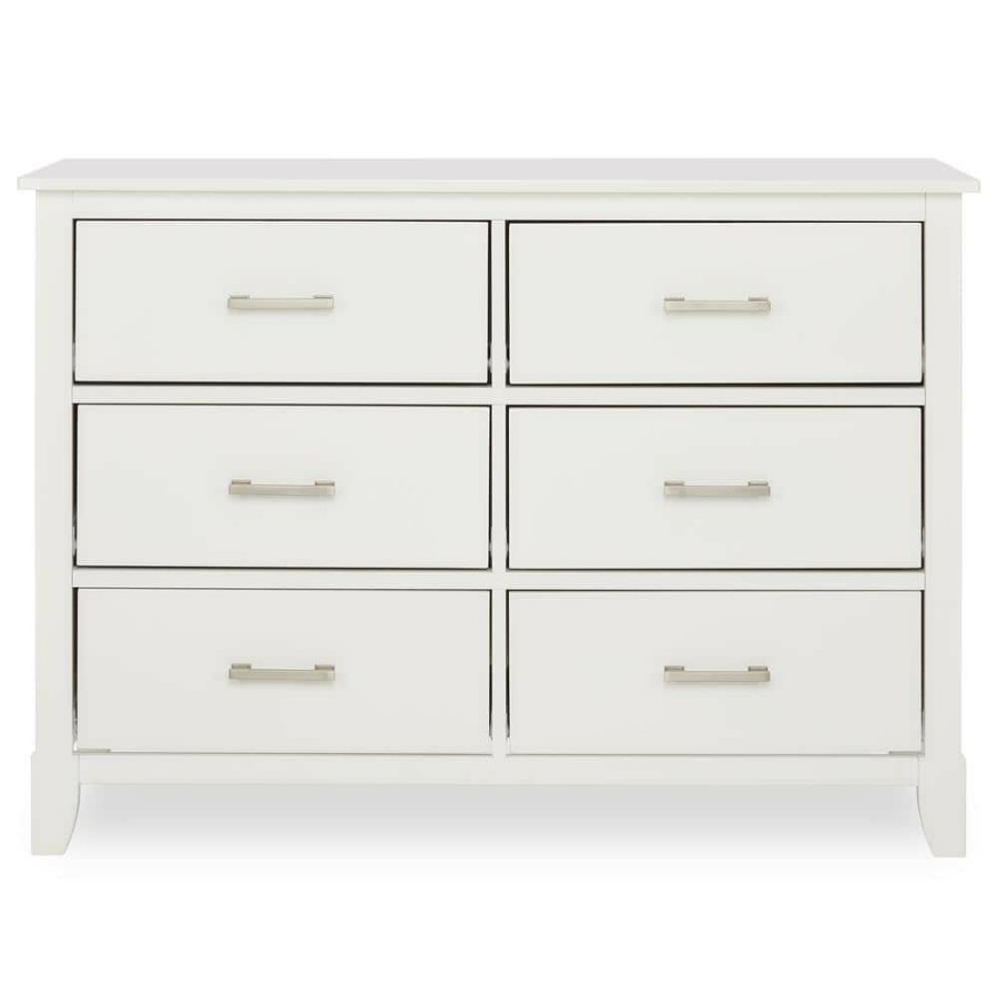 Hot * Universal White Double Dresser, Kids Dresser, 6-Drawers Dresser, Mid Century Modern By Dream On Me