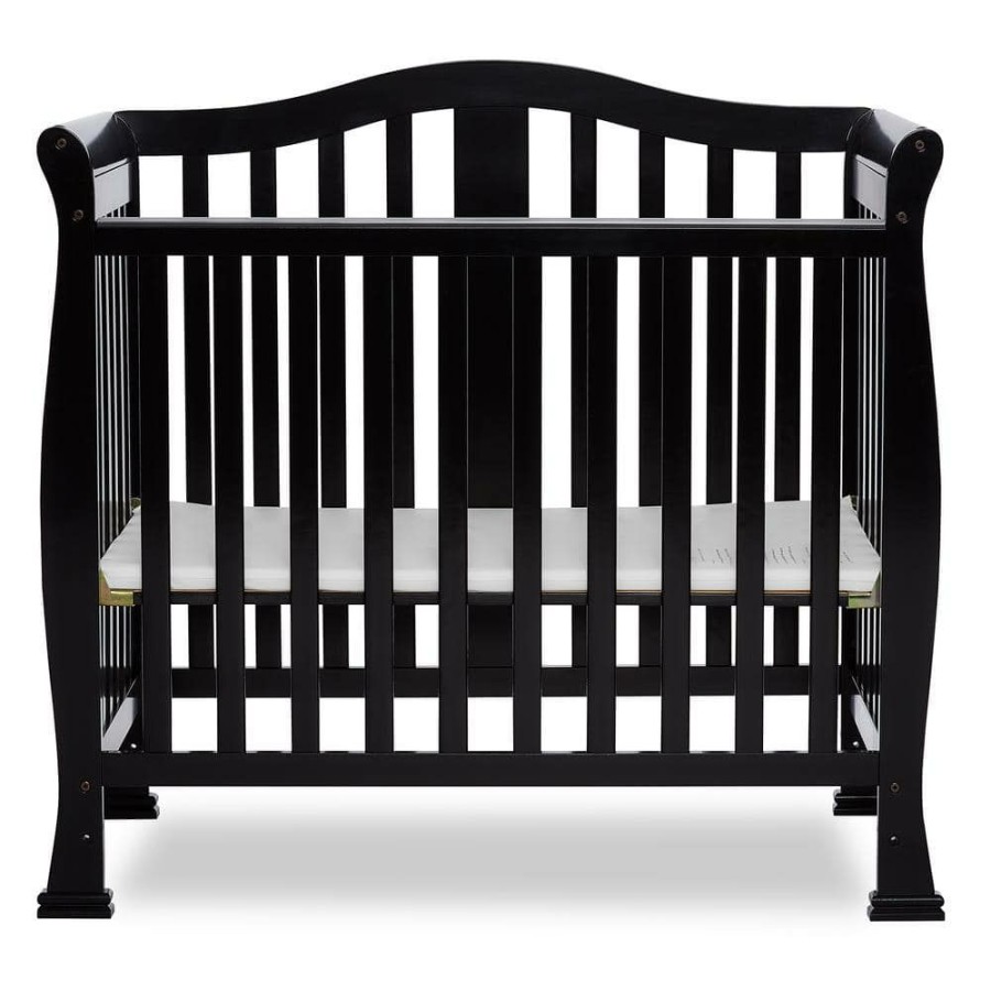 Clearance * Naples 4-In-1 Black Convertible Mini Crib By Dream On Me