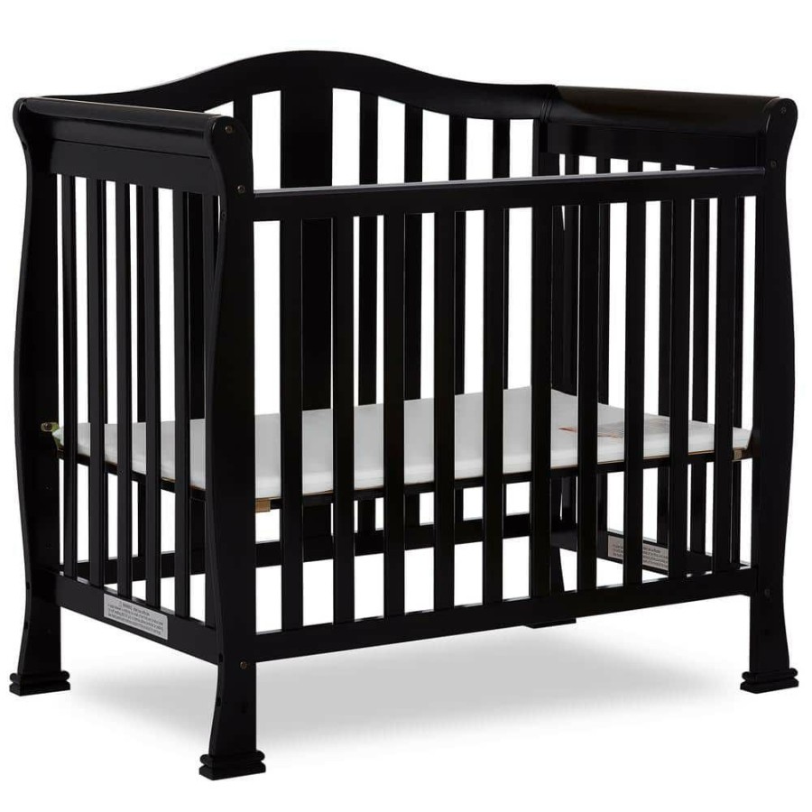 Clearance * Naples 4-In-1 Black Convertible Mini Crib By Dream On Me