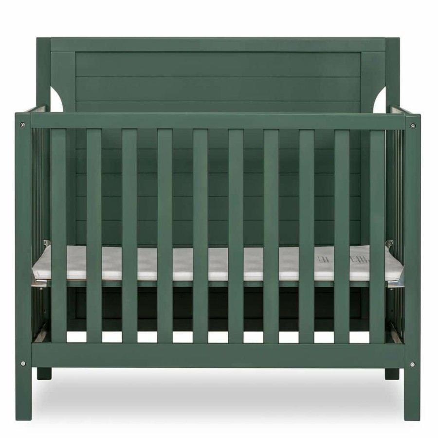 Wholesale * Bellport 4-In-1 Safari Green Convertible Mini/ Portable Crib I Mini Baby Crib I Includes 1.5 Mattress By Dream On Me