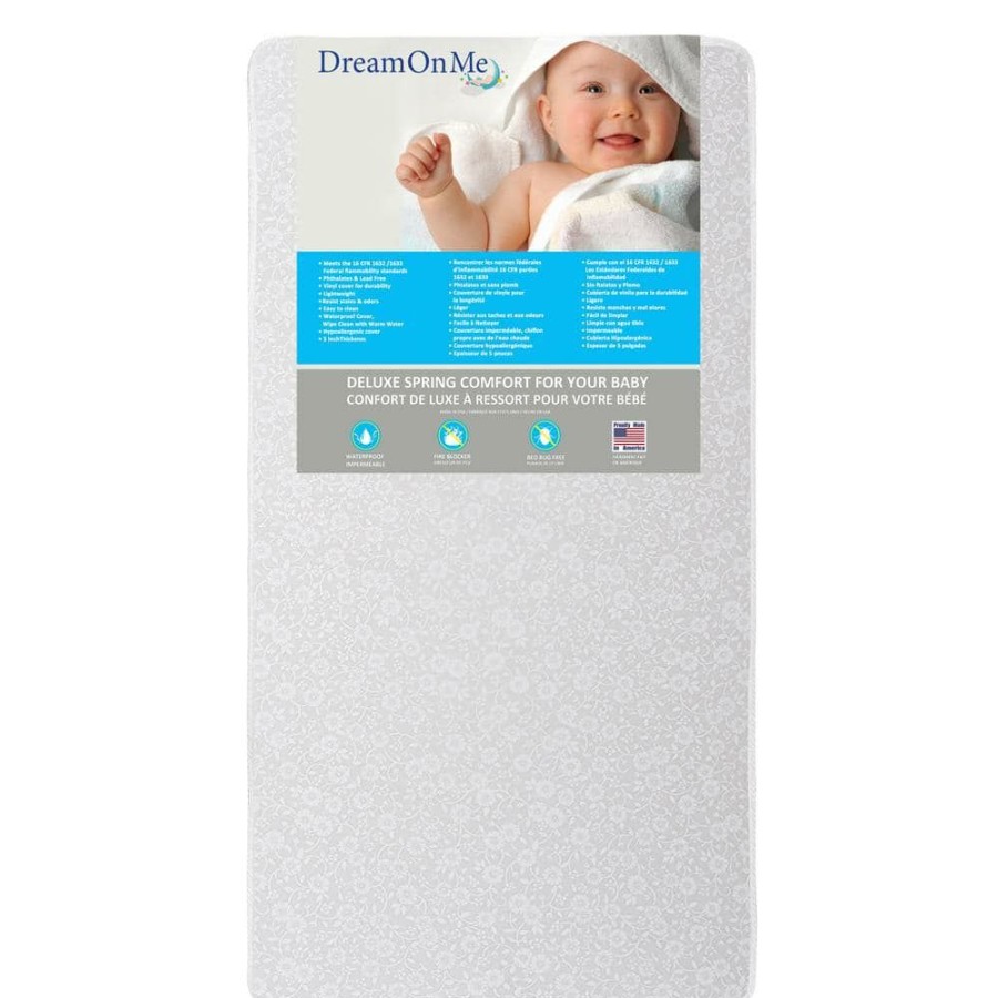 Clearance * Little Baby 6 Inch Gray Full Size Firm Foam Crib And Toddler Bed Mattress By Dream On Me