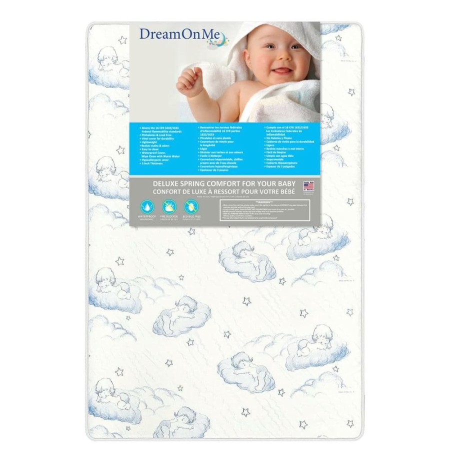 Best * Star-Burst 3 In. Spring Coil Portable Crib Mattress I Waterproof I Green Guard Gold Certified By Dream On Me