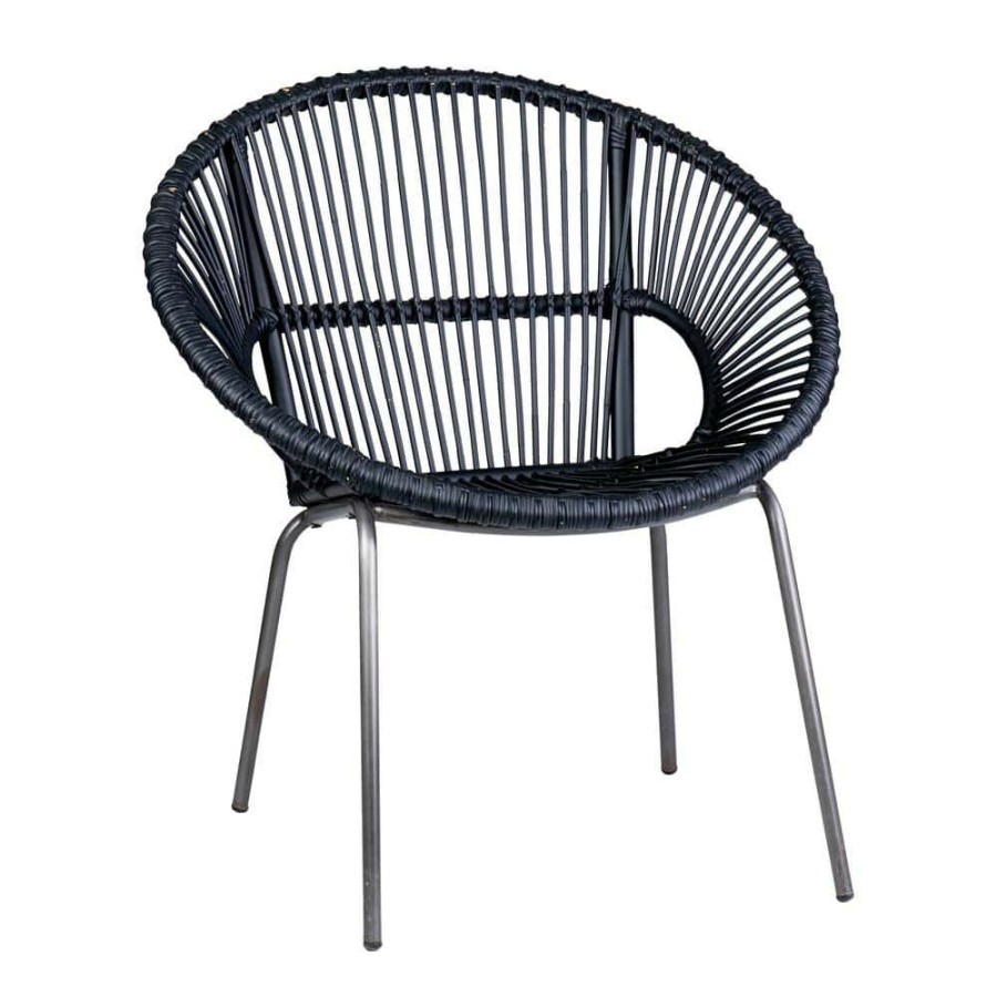 Online * Louanne Black Rattan Occasional Chair By East At Main