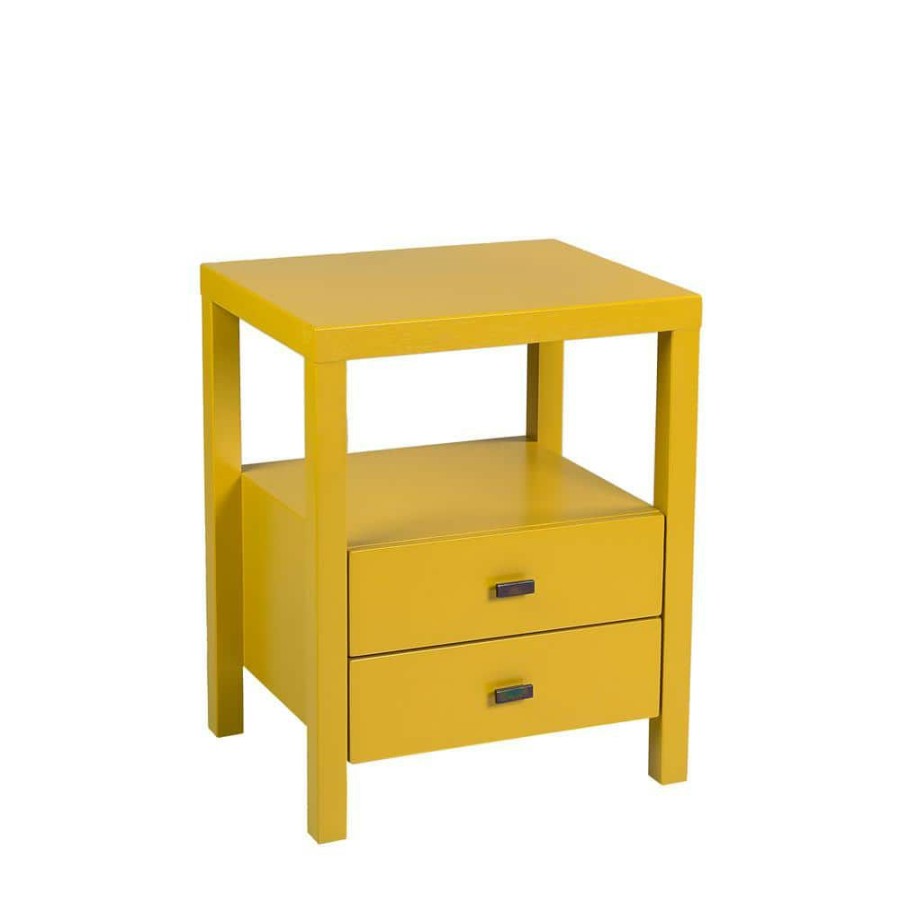 Best * Westerly 22 In. Yellow Acacia Accent Table By East At Main