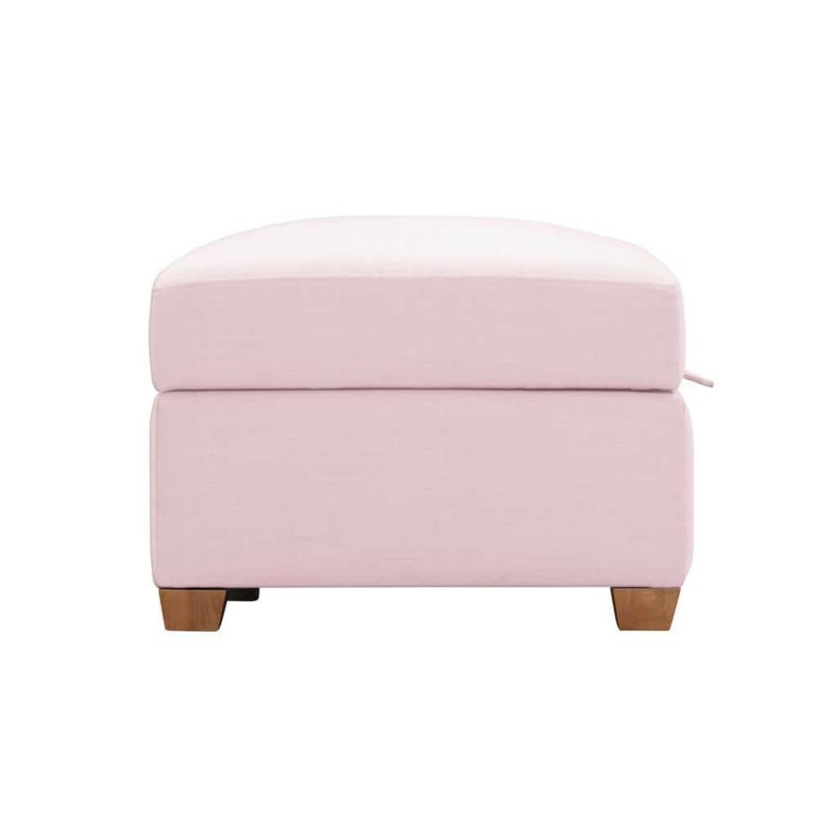 Wholesale * Skylah Pink Ottoman Upholstered Linen By Shabby Chic