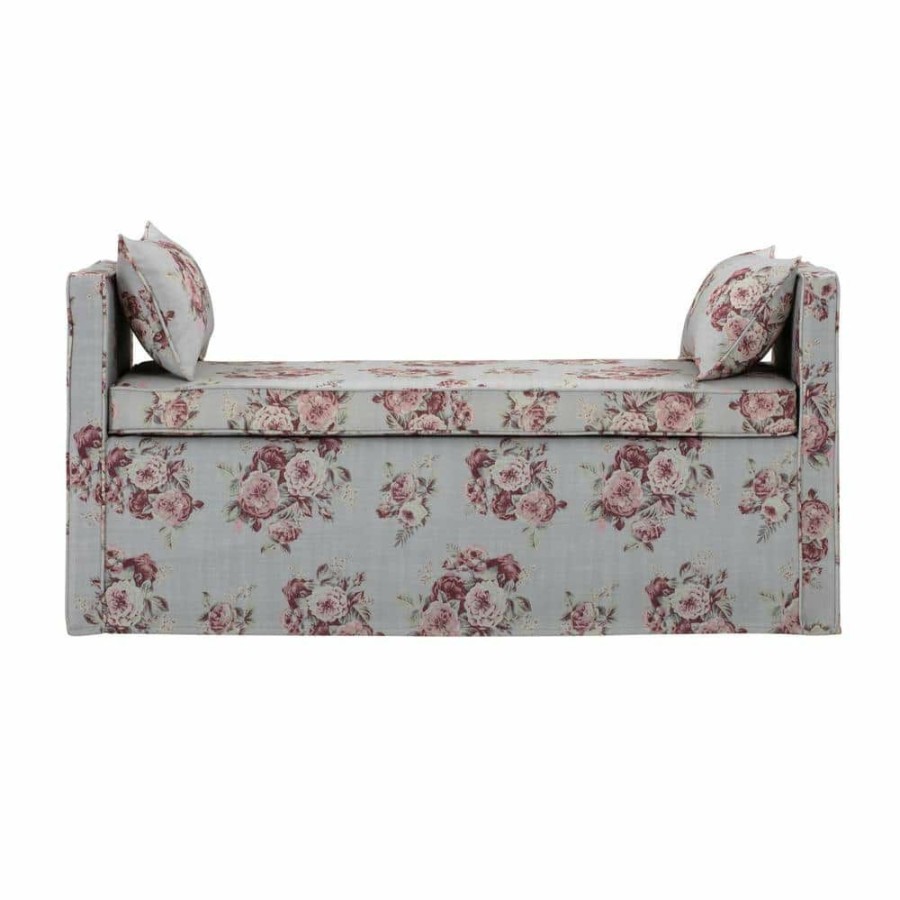 Best * Sofie Manor Floral Bench Upholstered Linen By Shabby Chic