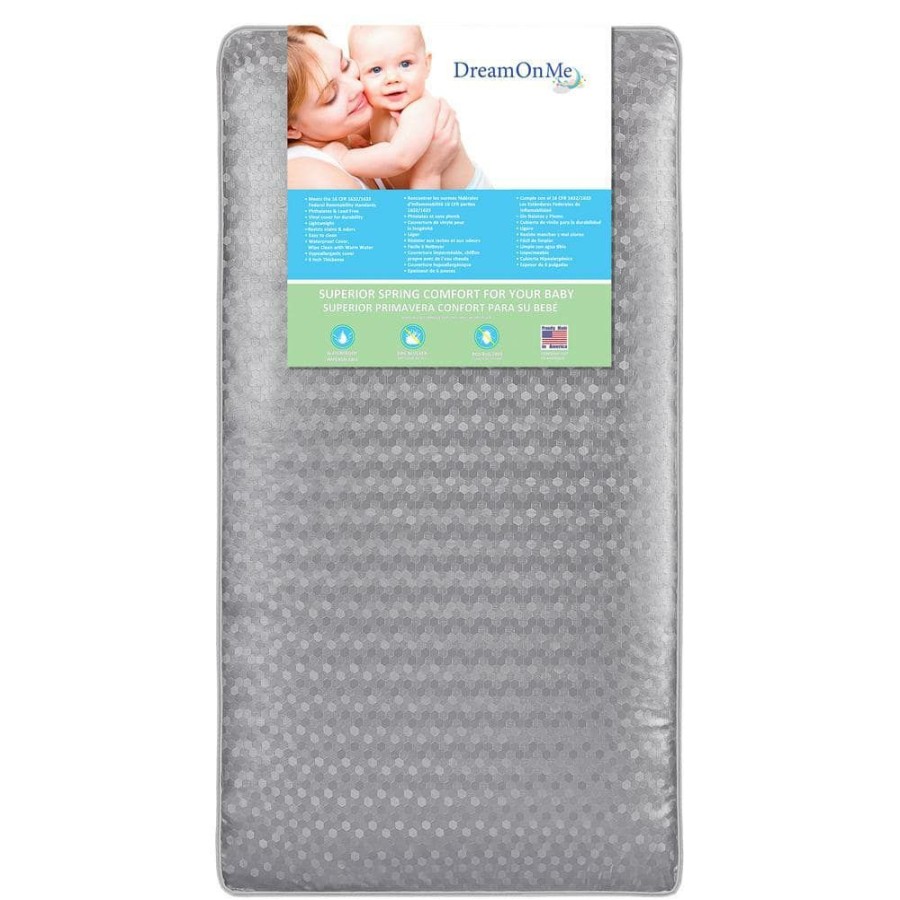 Best * Superior Slumber 6 112 Coil Gray Spring Crib And Toddler Bed Mattress By Dream On Me