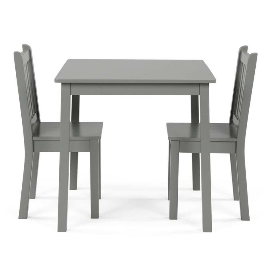 Wholesale * 3-Piece Grey Kids Large Table And Chair Set By Humble Crew