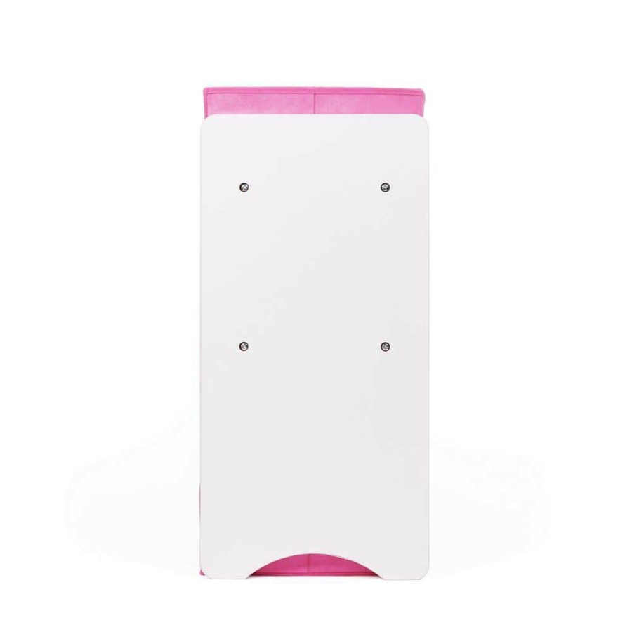 Clearance * Carly Kids Toy Storage Organizer With 9 Collapsible Fabric Storage Bins, White And Pink By Humble Crew