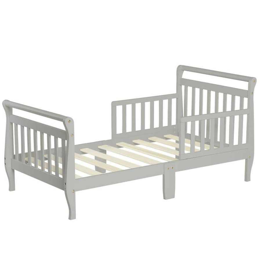 Hot * Cool Grey Toddler Sleigh Bed By Dream On Me