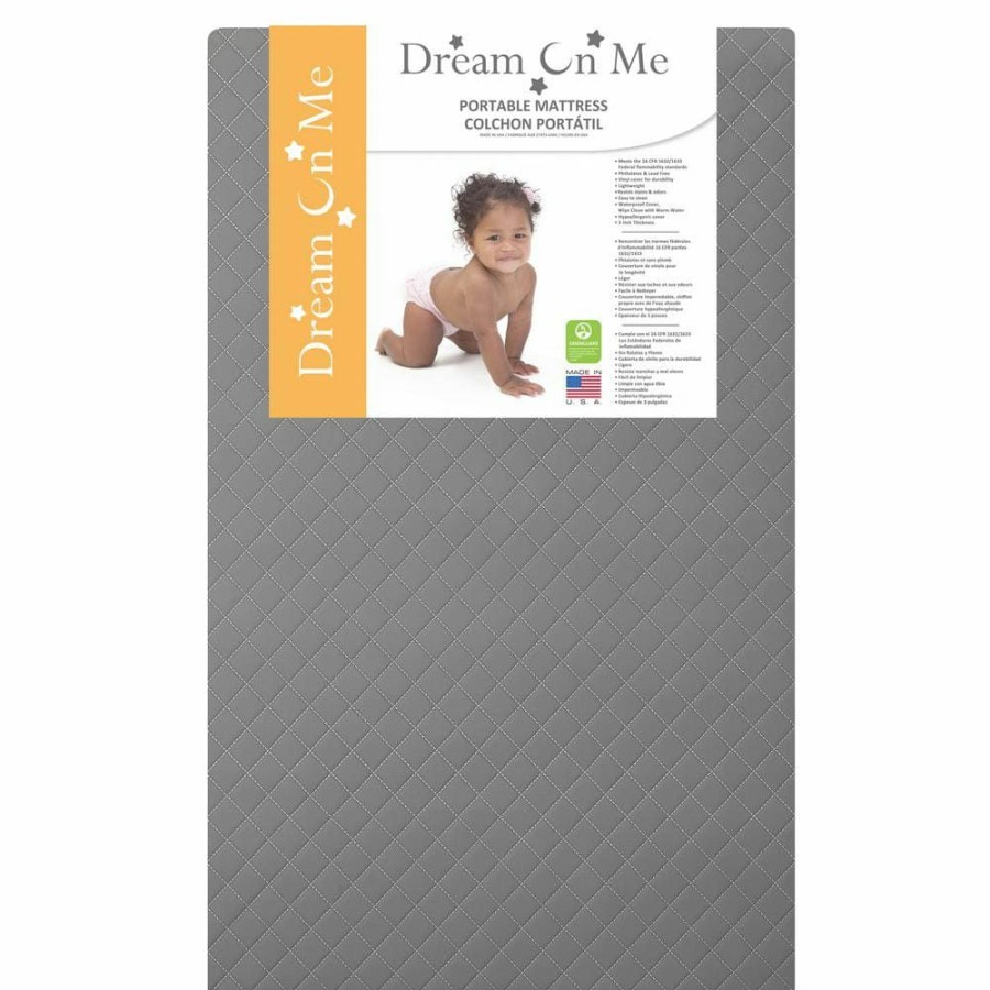 New * Aster 3 Fiber Portable Crib Mattress I Waterproof I Green Guard Gold Certified By Dream On Me