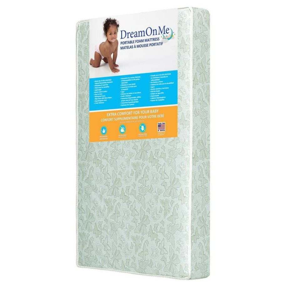 Hot * 3 2-Sided, Portable Mini Crib Foam Mattress By Dream On Me