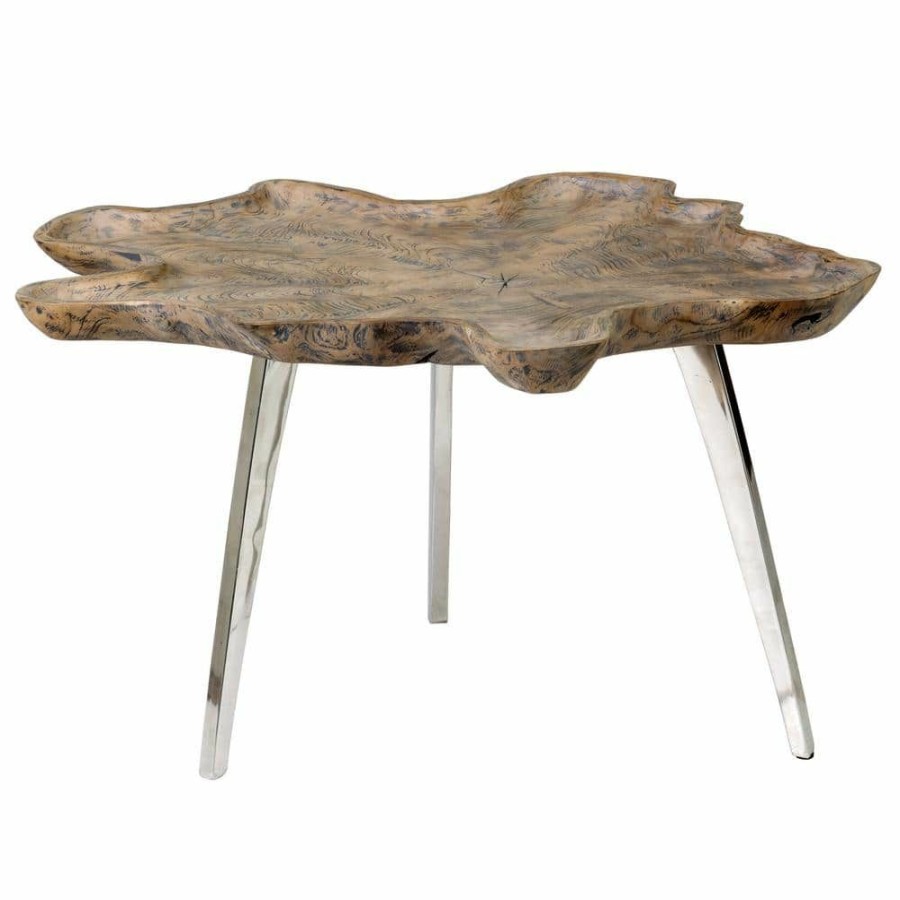 Wholesale * Adriana 32 In. Gray Medium Specialty Wood Coffee Table With Live Edge By East At Main