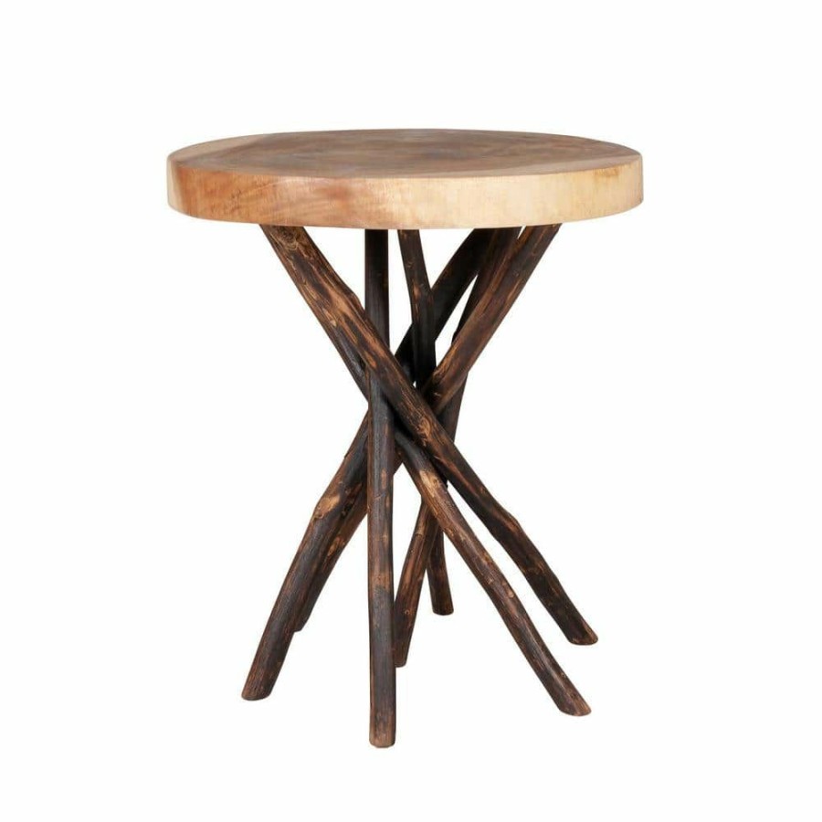 Online * Merrill 22 In. Brown Teak Accent Table By East At Main