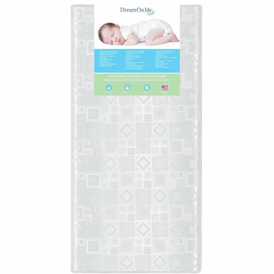 Clearance * 5 Foam Crib & Toddler Bed Standard Mattress, White By Dream On Me