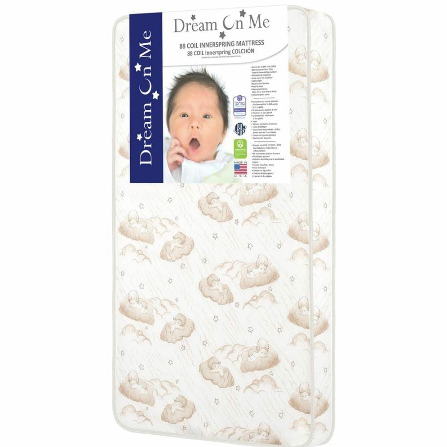 Best * 5 80 Coil Brown Spring Crib And Toddler Bed Mattress Reversible Design By Dream On Me