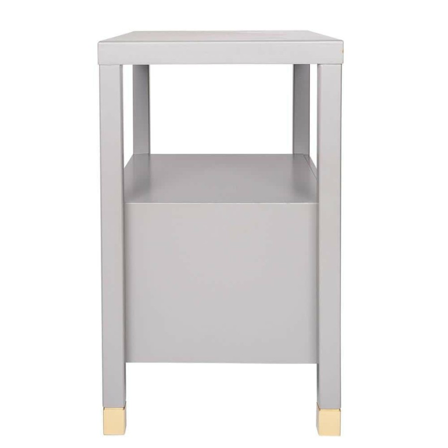 Online * Hooper Gray 2 Drawer Accent Side Table Large By East At Main