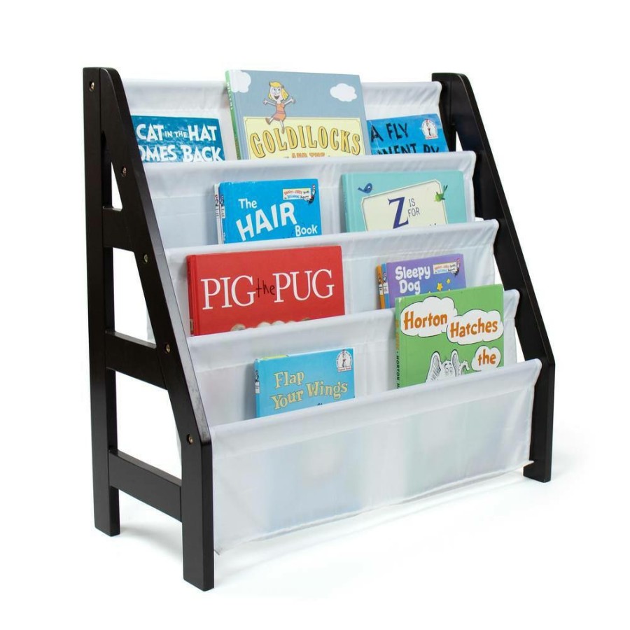 Hot * Espresso Kids Ladder Bookshelf 4 Tier Book Organizer By Humble Crew