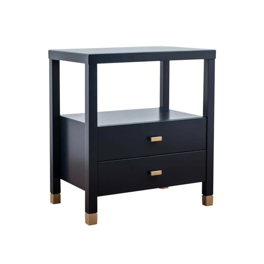 Wholesale * Hooper Navy 2 Drawer Accent Side Table By East At Main