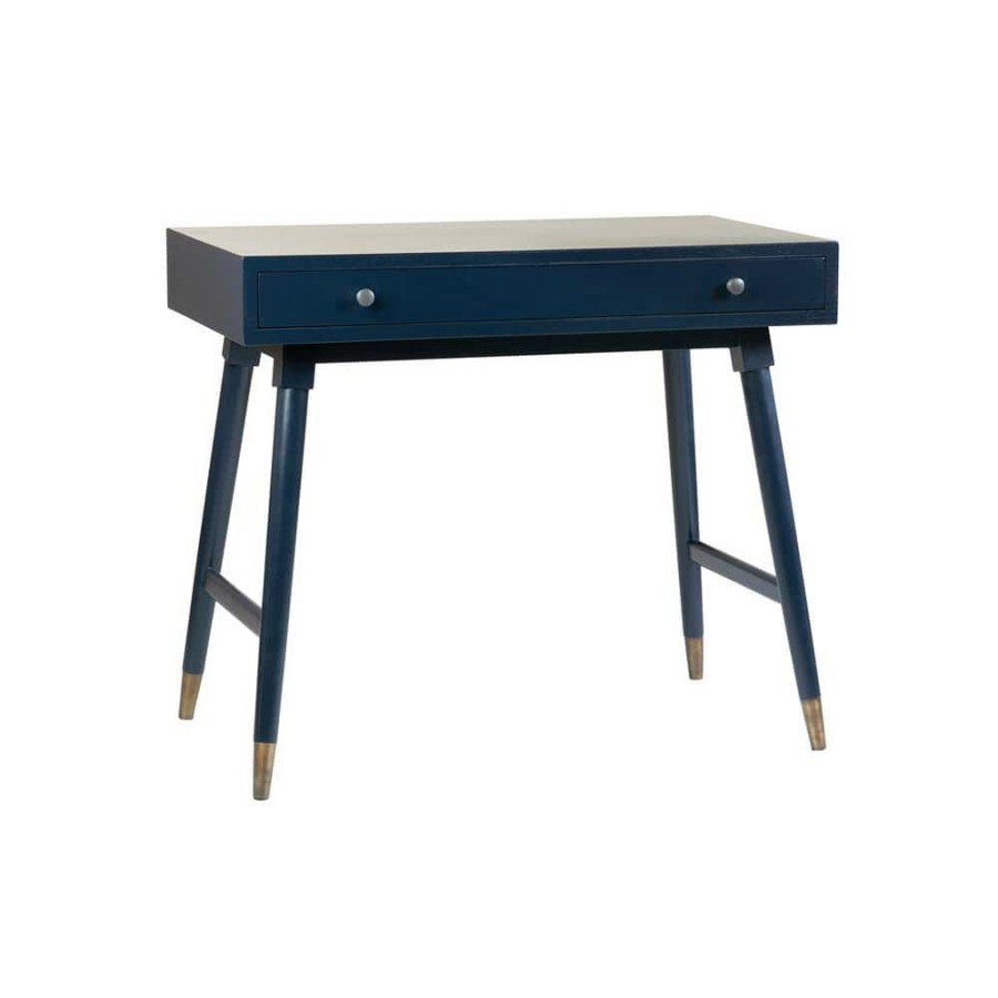 Online * Lillian 36 In. Rectangular Navy 1 Drawer Computer Desk With Storage By East At Main