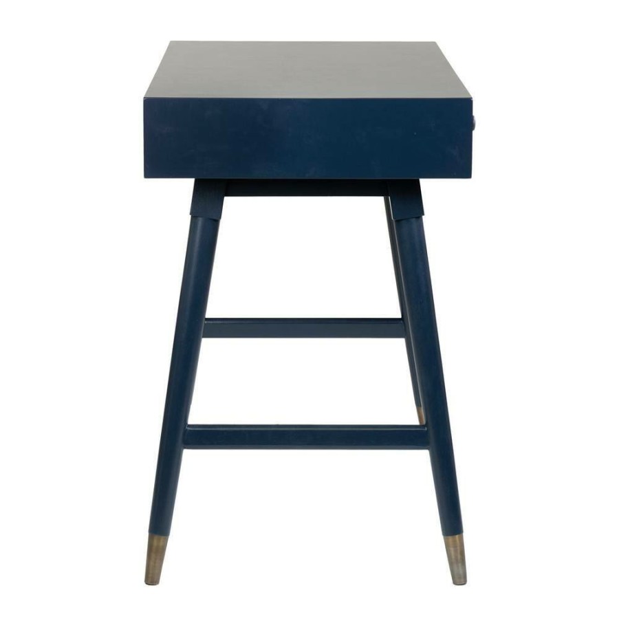 Online * Lillian 36 In. Rectangular Navy 1 Drawer Computer Desk With Storage By East At Main