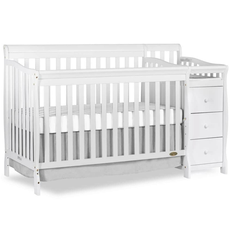 Online * Brody White 5-In-1 Convertible Crib With Changer By Dream On Me