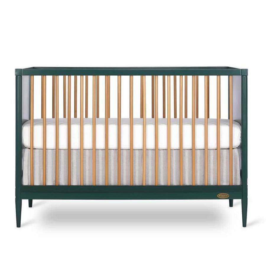 Online * Clover 4-In-1 Olive Modern Island Crib With Rounded Spindles I Convertible Crib I Mid- Century Meets Modern By Dream On Me