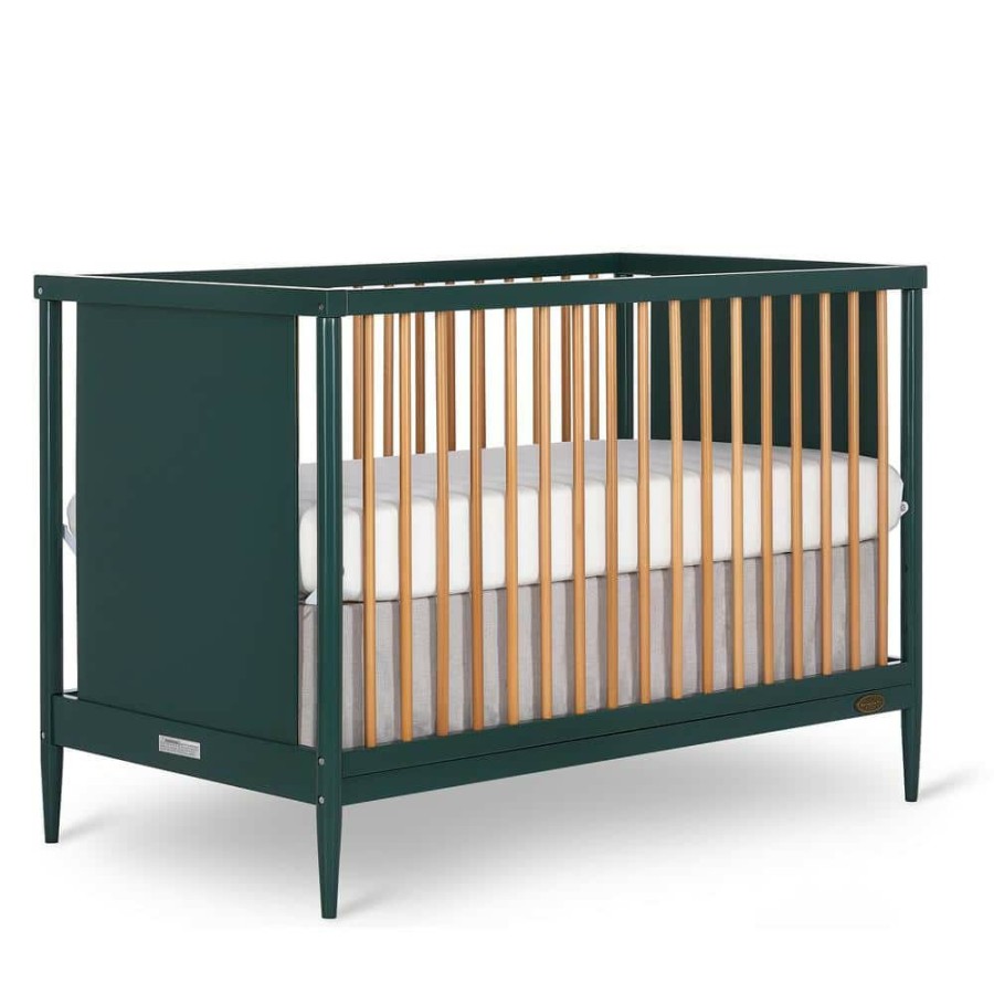 Online * Clover 4-In-1 Olive Modern Island Crib With Rounded Spindles I Convertible Crib I Mid- Century Meets Modern By Dream On Me