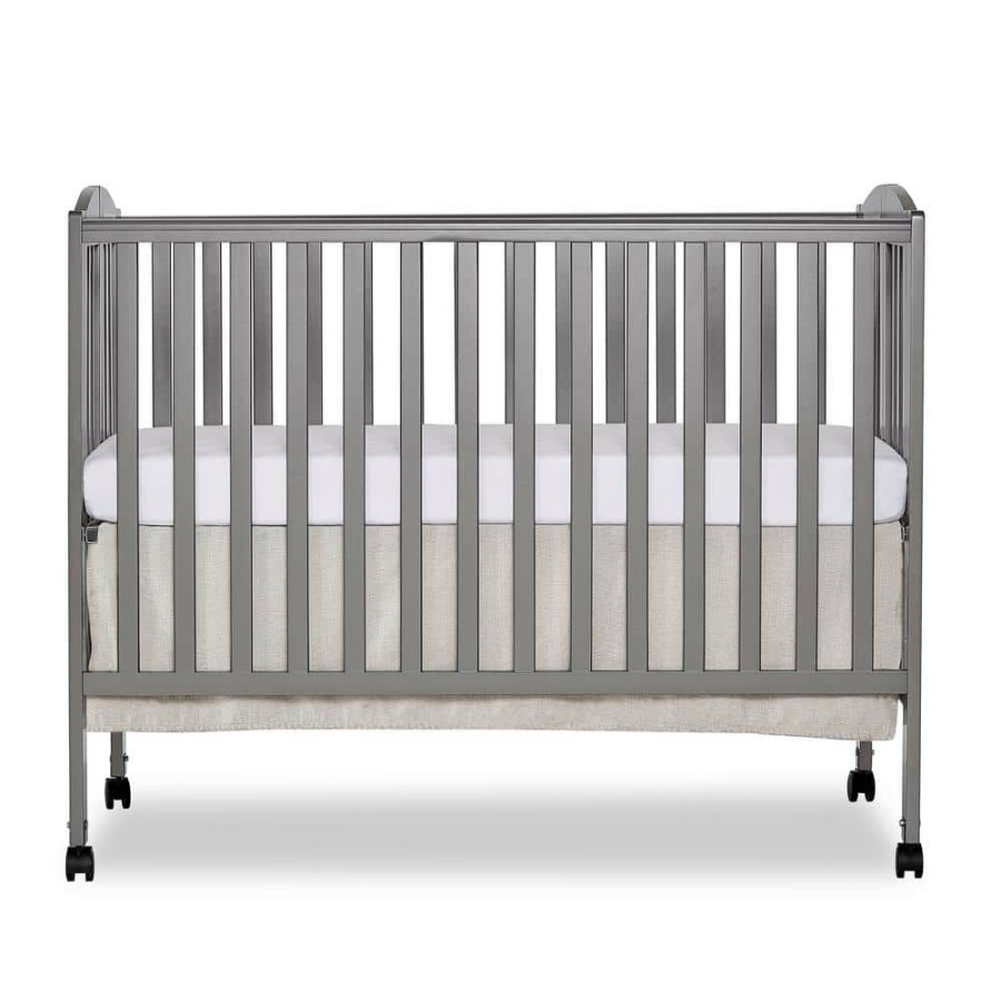 Wholesale * Folding Steel Grey Full Size Crib By Dream On Me