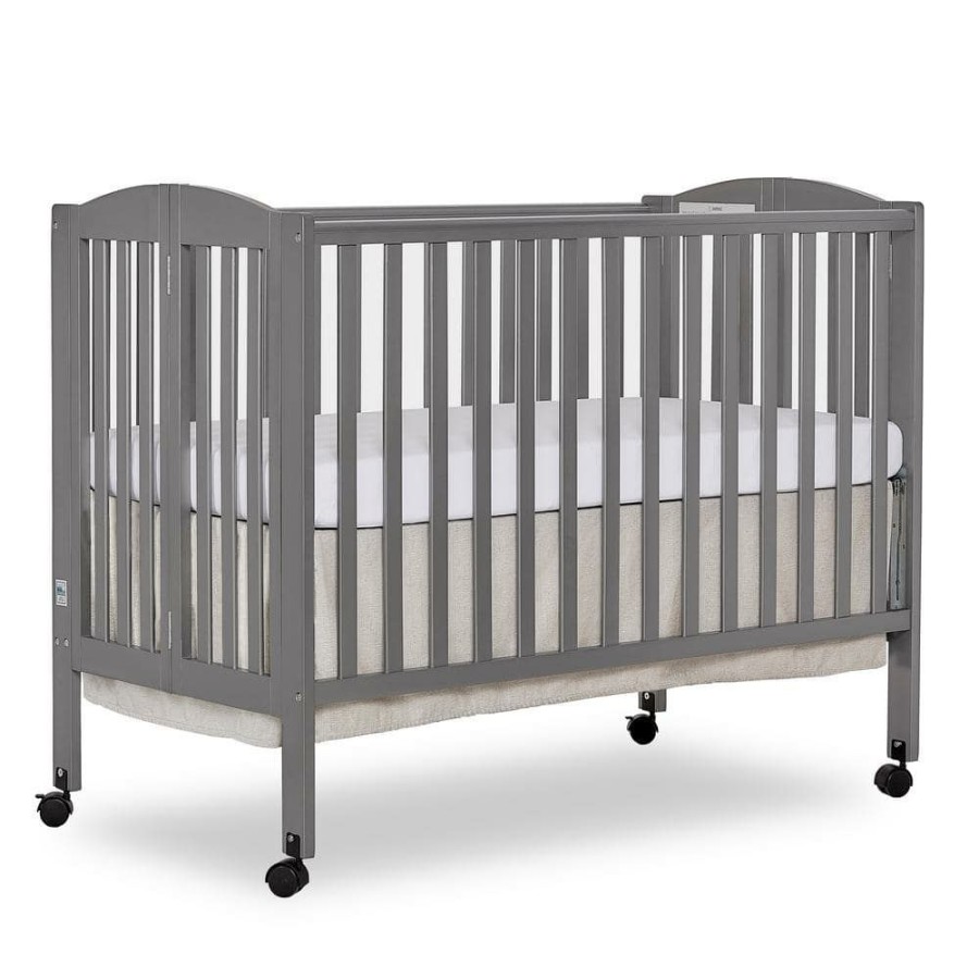 Wholesale * Folding Steel Grey Full Size Crib By Dream On Me