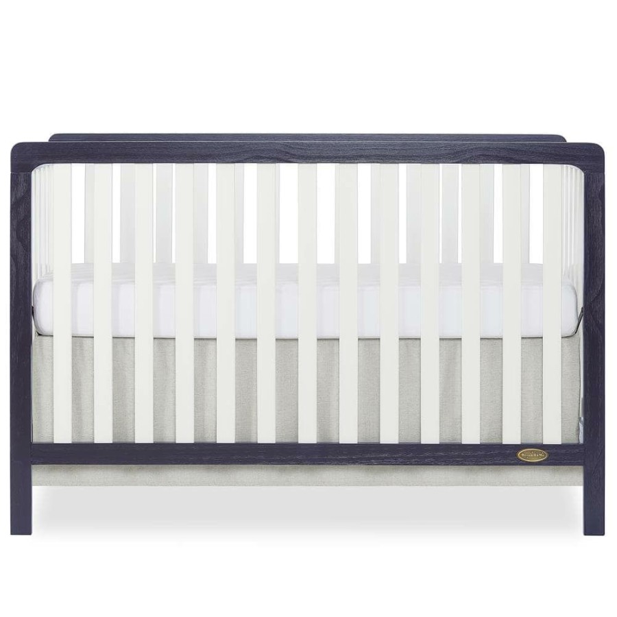 Best * Ridgefield Ii White And Wires Brushed Navy 5-In-1 Convertible Crib By Dream On Me