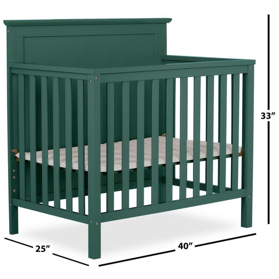 Online * Ava 4-In-1 Olive Convertible Mini Crib By Dream On Me