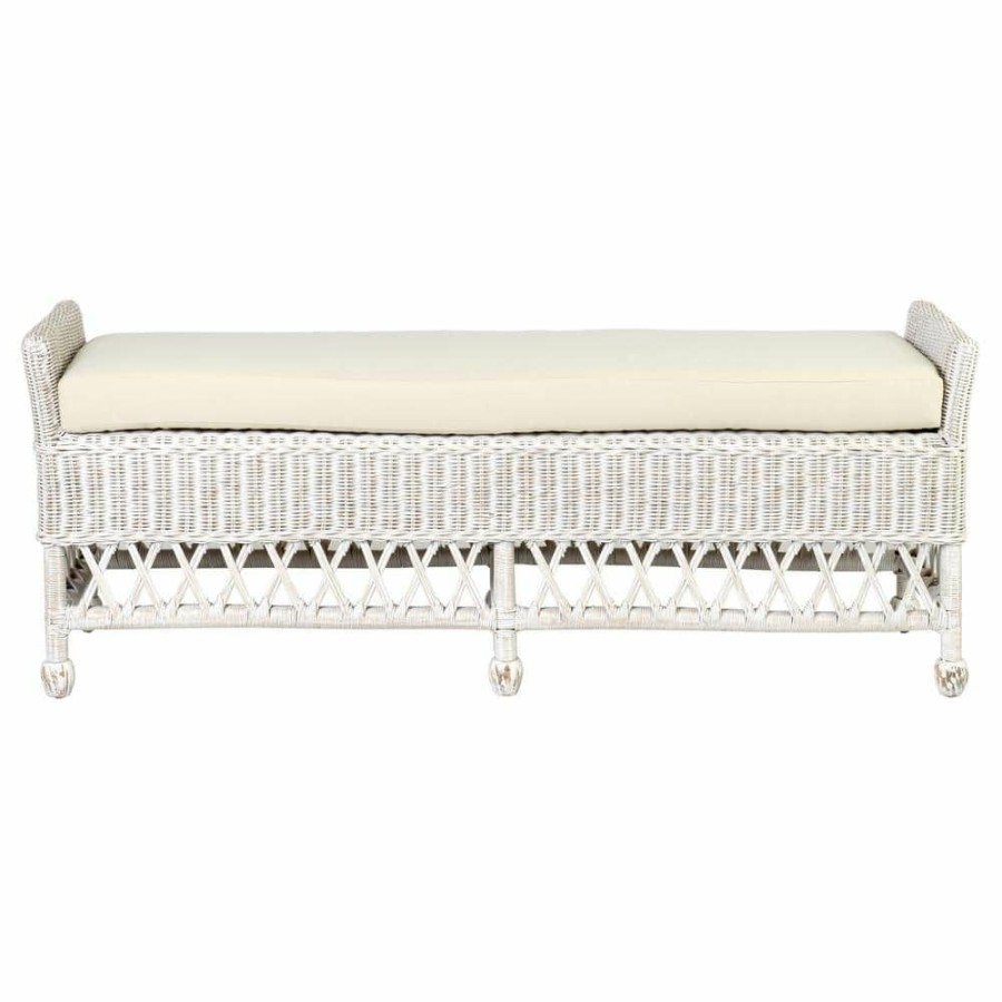 Online * Longley Double Bench, 20.5 In., White By East At Main