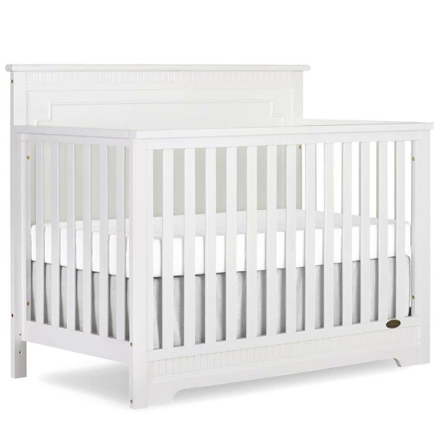 Clearance * Morgan White 5 In 1 Convertible Crib By Dream On Me