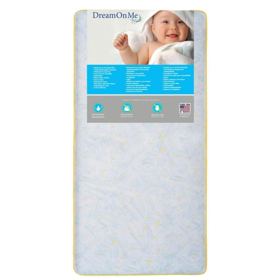 Best * Stars Light Crib And Toddler 202 Coil Mattress By Dream On Me