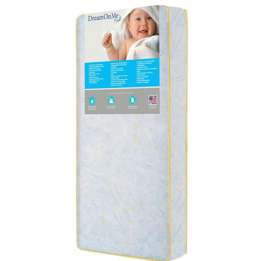 Best * Stars Light Crib And Toddler 202 Coil Mattress By Dream On Me