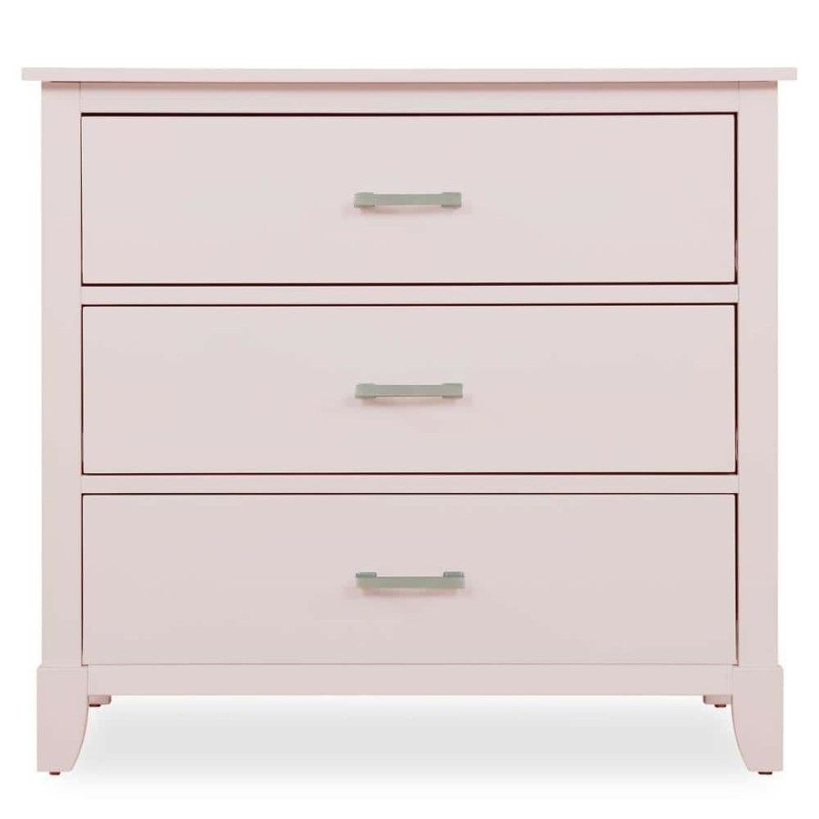 Clearance * Universal Blush Pink 3-Drawers Chest I Kids Dresser I 3-Drawers Dresser I Mid Century Modern By Dream On Me