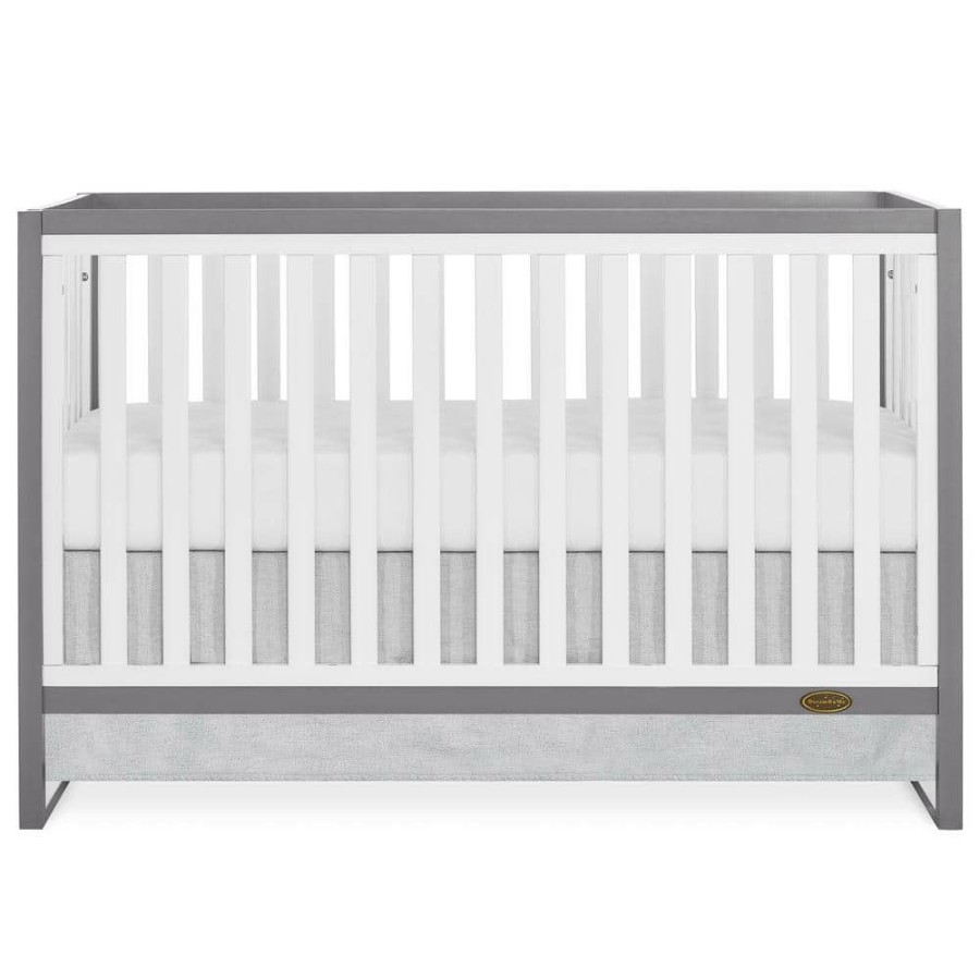 Clearance * Arlo 5-In-1 Steel Grey And White Convertible Crib By Dream On Me