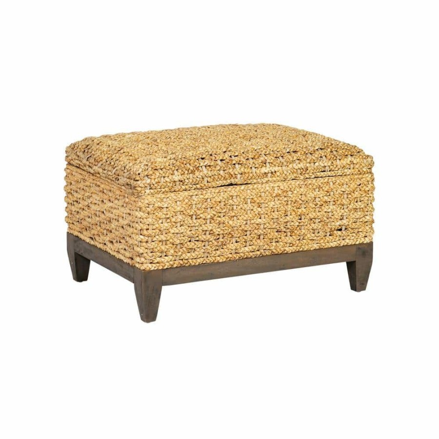 Hot * Lucinne Brown Natural Waterhyacinth Trunk Ottoman 18 In. X 30 In. X 22 In. By East At Main