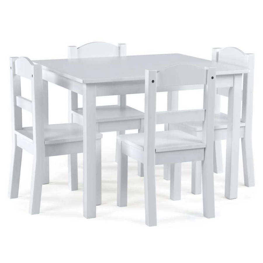 Wholesale * 5-Piece Cambridge White Kids Natural Table And Chair Set By Humble Crew