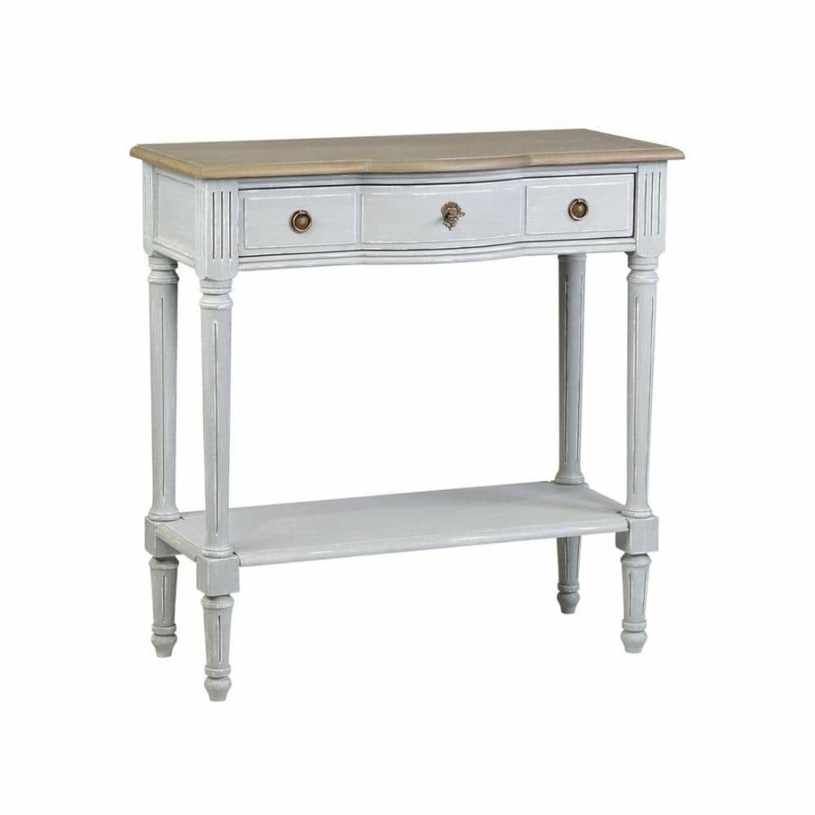 Wholesale * Gracelynn 32 In. Light Gray Standard Rectangle Bayur Wood Console Table With Drawers By East At Main