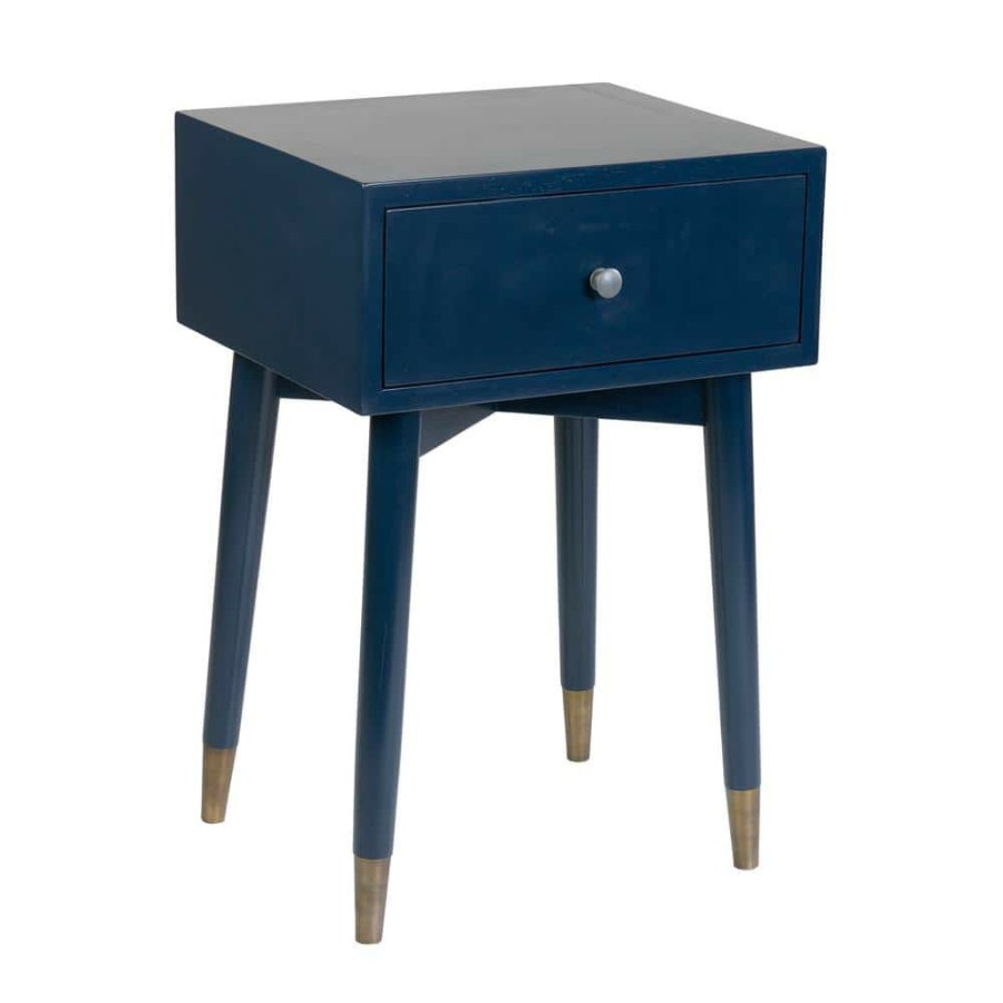 Best * Tove Navy Acacia Accent Table By East At Main